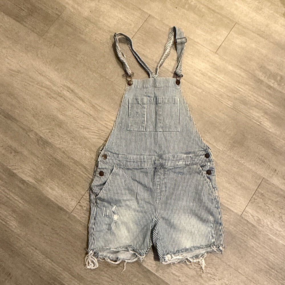 Forever 21 Blue and White Striped Denim
